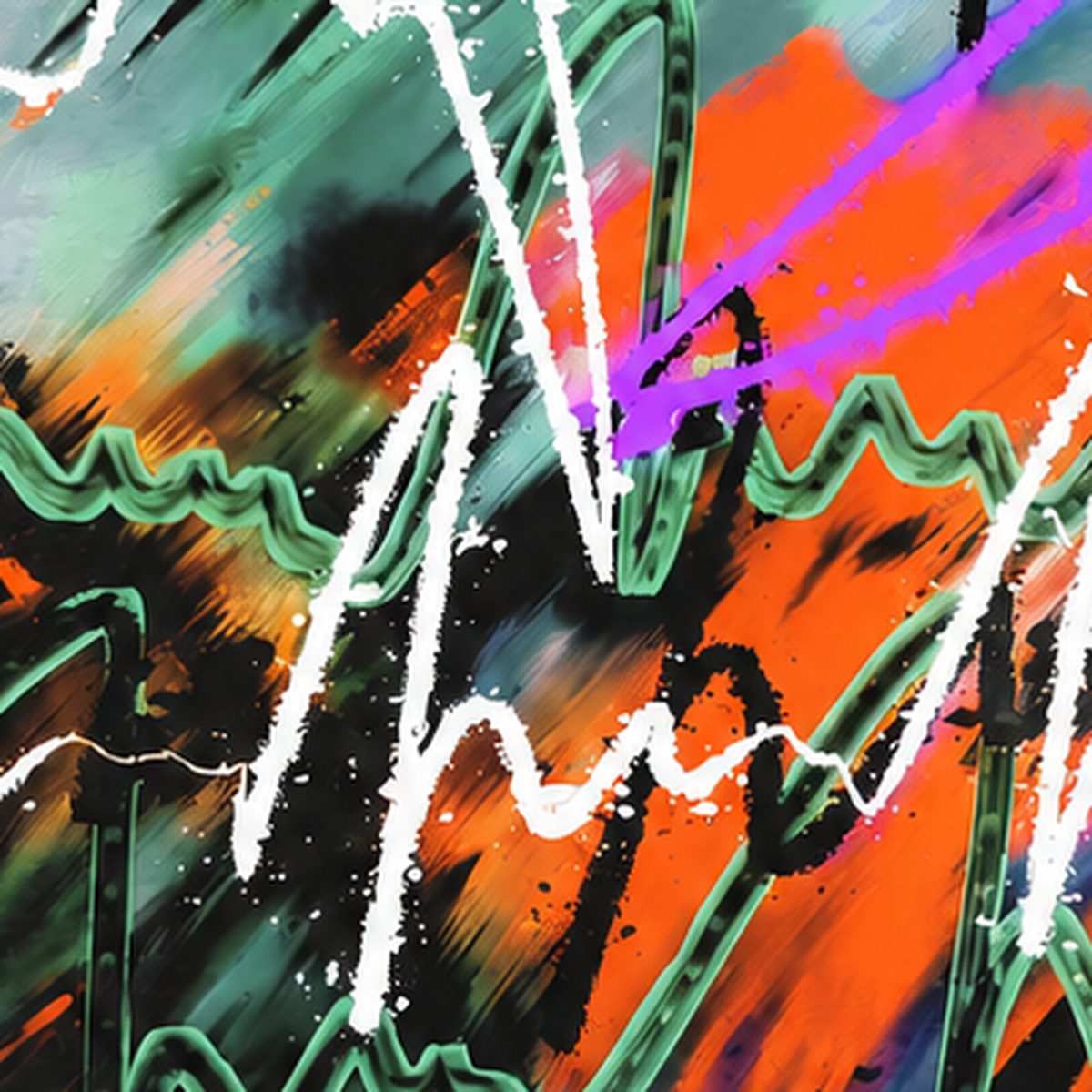 Abstrakt orange/violett Ansicht 5