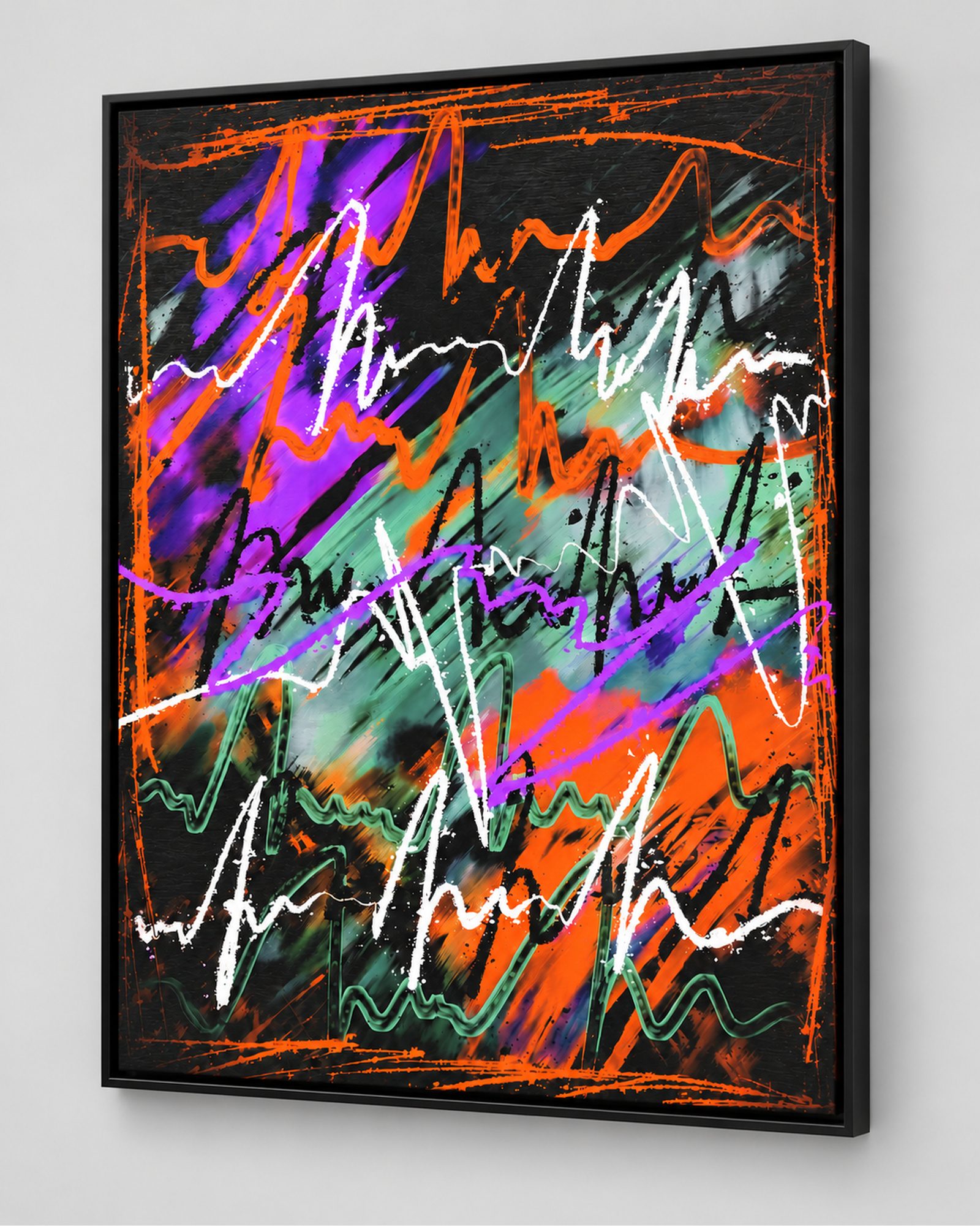 Abstrakt orange/violett Ansicht 3