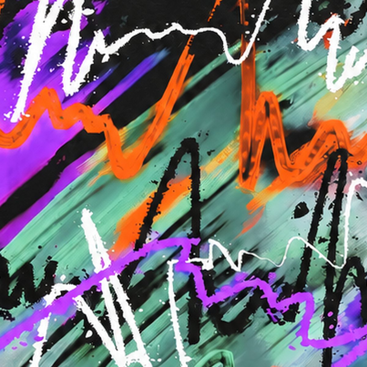Abstrakt orange/violett Ansicht 4