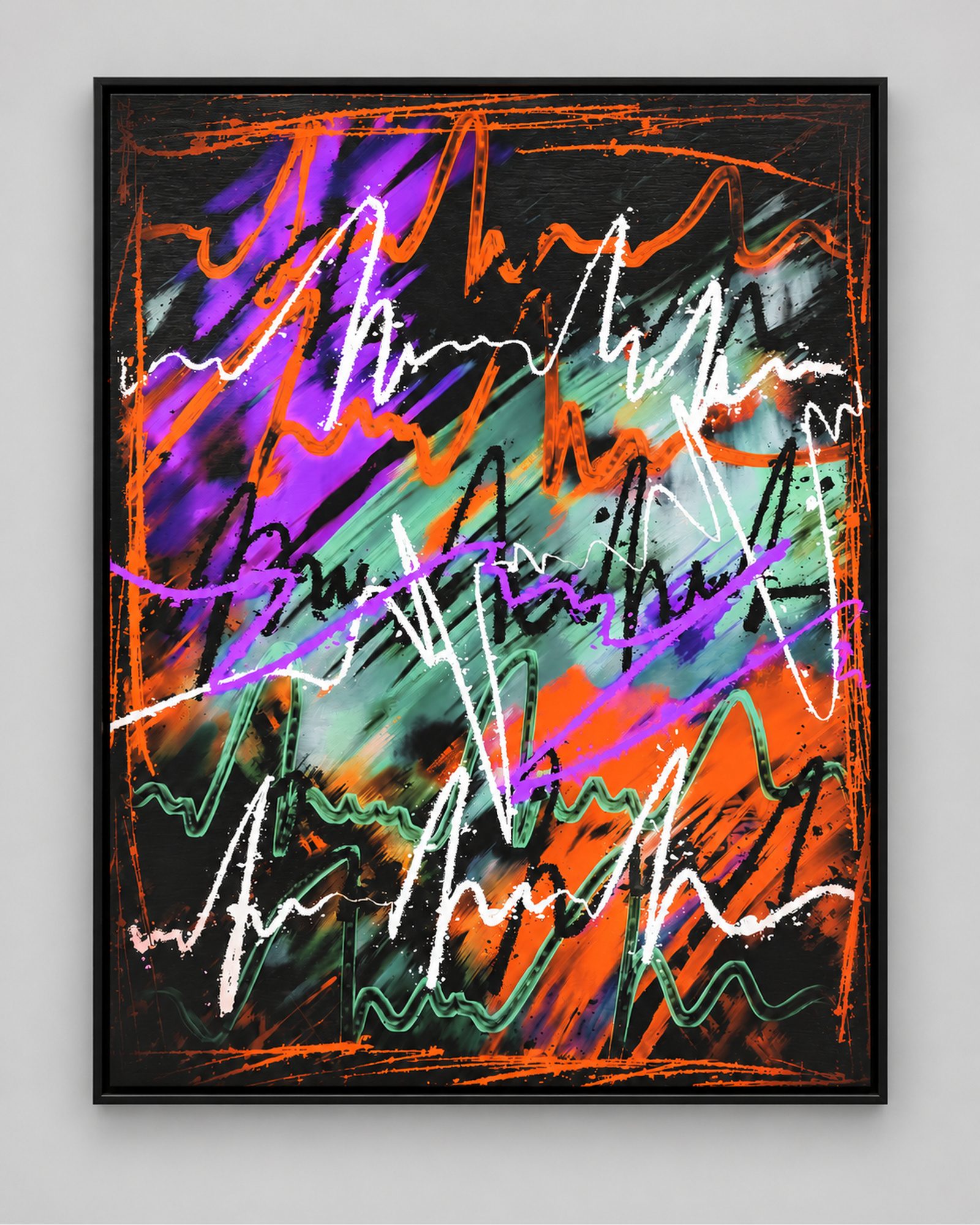 Abstrakt orange/violett